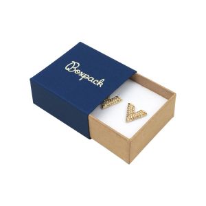 Caja de cartón para pendientes color azul 48x48x23 mm SL-40-A-K