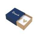 Écrin en carton pour boucles d’oreilles, bleu 48 x 48 x 23 mm SL-40-A-K