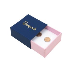 Caja de cartón para pendientes color azul 48x48x23 mm SL-40-A-RS