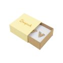 Caja de cartón para pendientes color amarillo 48x48x23 mm SL-40-AM-K