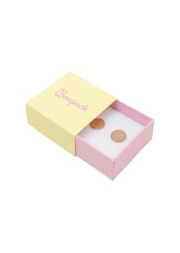 Caja de cartón para pendientes color amarillo 48x48x23 mm SL-40-AM-RS