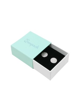 Caja de cartón para pendientes color aguamarina 48x48x23 mm SL-40-AQ-B