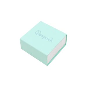 Caja de cartón para pendientes color aguamarina 48x48x23 mm SL-40-AQ-B