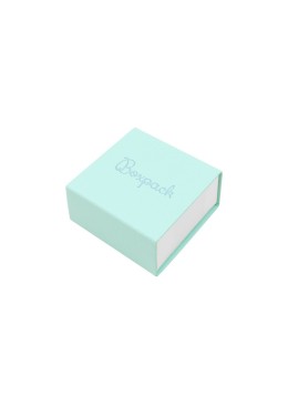 Caja de cartón para pendientes color aguamarina 48x48x23 mm SL-40-AQ-B