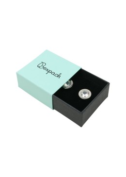 Caja de cartón para pendientes color aguamarina 48x48x23 mm SL-40-AQ-N