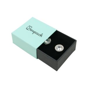 Cardboard earring box, aquamarine 48 x 48 x 23 mm SL-40-AQ-N