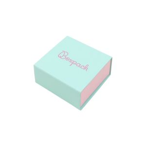 Caja de cartón para pendientes color aguamarina 48x48x23 mm SL-40-AQ-RS