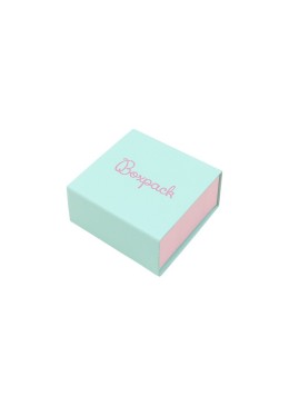 Caja de cartón para pendientes color aguamarina 48x48x23 mm SL-40-AQ-RS