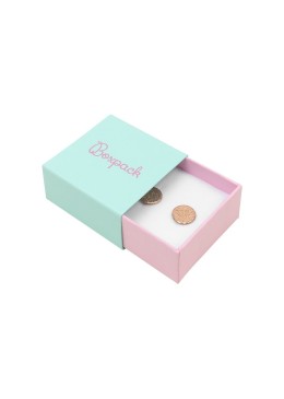 Caja de cartón para pendientes color aguamarina 48x48x23 mm SL-40-AQ-RS