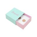 Caja de cartón para pendientes color aguamarina 48x48x23 mm SL-40-AQ-RS