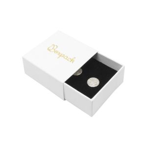 Caja de cartón para pendientes color blanco 48x48x23 mm SL-40-B-B