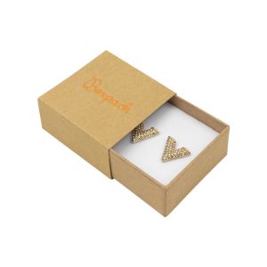 Caixa em cartão para brincos, kraft 48 x 48 x 23 mm SL-40-K-K