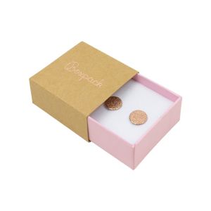 Caja de cartón para pendientes color kraft 48x48x23 mm SL-40-K-RS