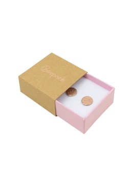 Caja de cartón para pendientes color kraft 48x48x23 mm SL-40-K-RS