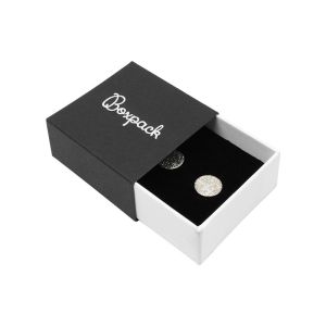 Caja de cartón para pendientes color negro 48x48x23 mm SL-40-N-B