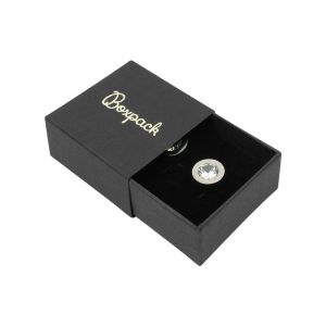 Caja de cartón para pendientes color negro 48x48x23 mm SL-40-N-N