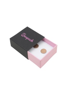 Caja de cartón para pendientes color negro 48x48x23 mm SL-40-N-RS