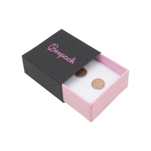 Caja de cartón para pendientes color negro 48x48x23 mm SL-40-N-RS