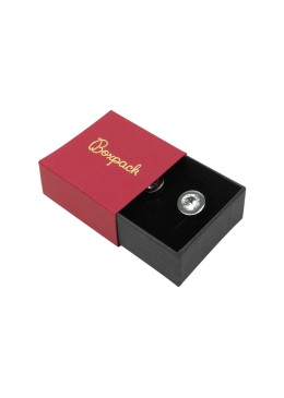 Caja de cartón para pendientes color rojo 48x48x23 mm SL-40-R-N