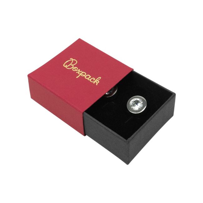 Cardboard earring box, red 48 x 48 x 23 mm SL-40-R-N
