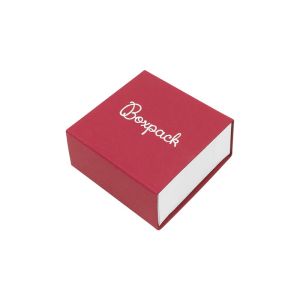 Caja de cartón para pendientes color rojo 48x48x23 mm SL-40-R-B