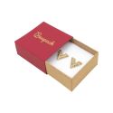 Caja de cartón para pendientes color rojo 48x48x23 mm SL-40-R-K