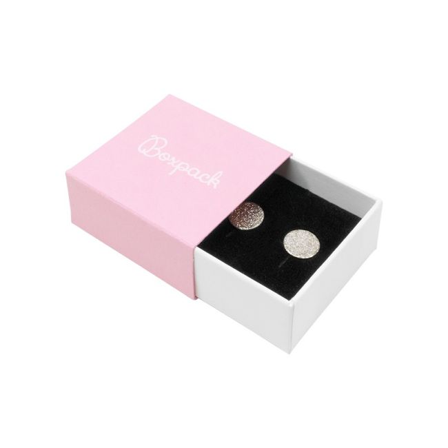 Ohrringschachtel aus Karton in Rosa 48 x 48 x 23 mm SL-40-RS-B