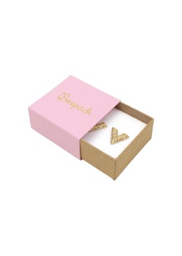 Caja de cartón para pendientes color rosa 48x48x23 mm SL-40-RS-K