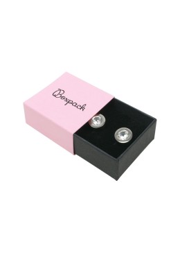 Caja de cartón para pendientes color rosa 48x48x23 mm SL-40-RS-N