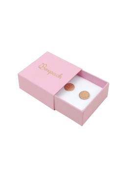 Caja de cartón para pendientes color rosa 48x48x23 mm SL-40-RS-RS
