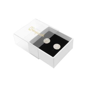 Caja de cartón para pendientes color transparente 48x48x23 mm SL-40-TR-B