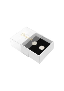 Caja de cartón para pendientes color transparente 48x48x23 mm SL-40-TR-B