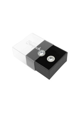Caja de cartón para pendientes color transparente 48x48x23 mm SL-40-TR-N