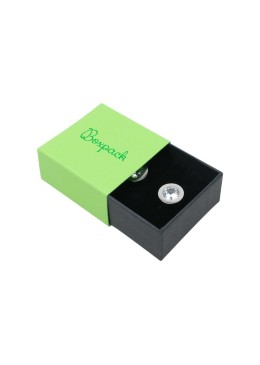 Caja de cartón para pendientes color verde 48x48x23 mm SL-40-VE-N