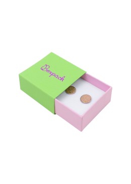 Caja de cartón para pendientes color verde 48x48x23 mm SL-40-VE-RS