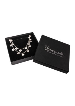 Caja de cartón collar 120x120x24 mm color negro ep-16