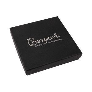 Caja de cartón collar 120x120x24 mm color negro ep-16