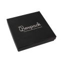 Caja de cartón tarjeta 120x120x24 mm color negro ep-16-t