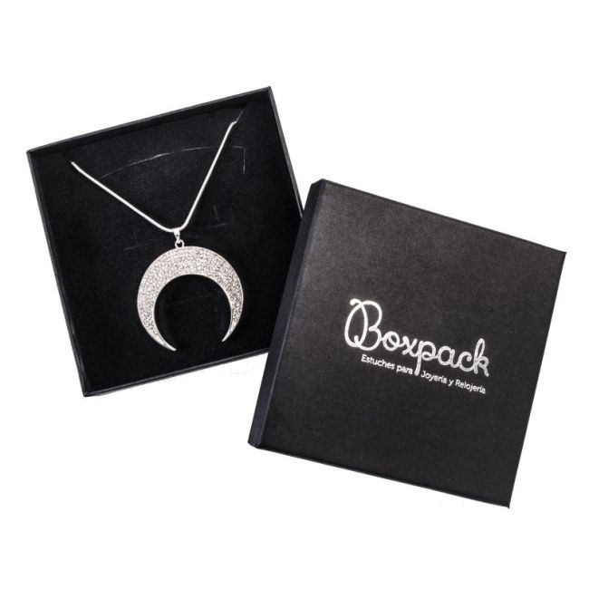 Cardboard necklace box, black 120 x 120 x 35 mm ep-17