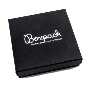 Caja de cartón collar 120x120x35 mm color negro ep-17