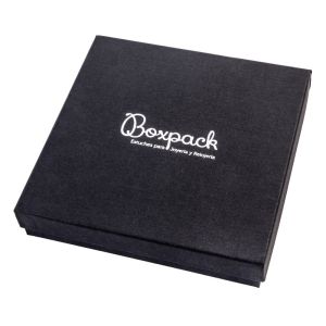 Caja de cartón collar 167x167x33 mm color negro ep-18
