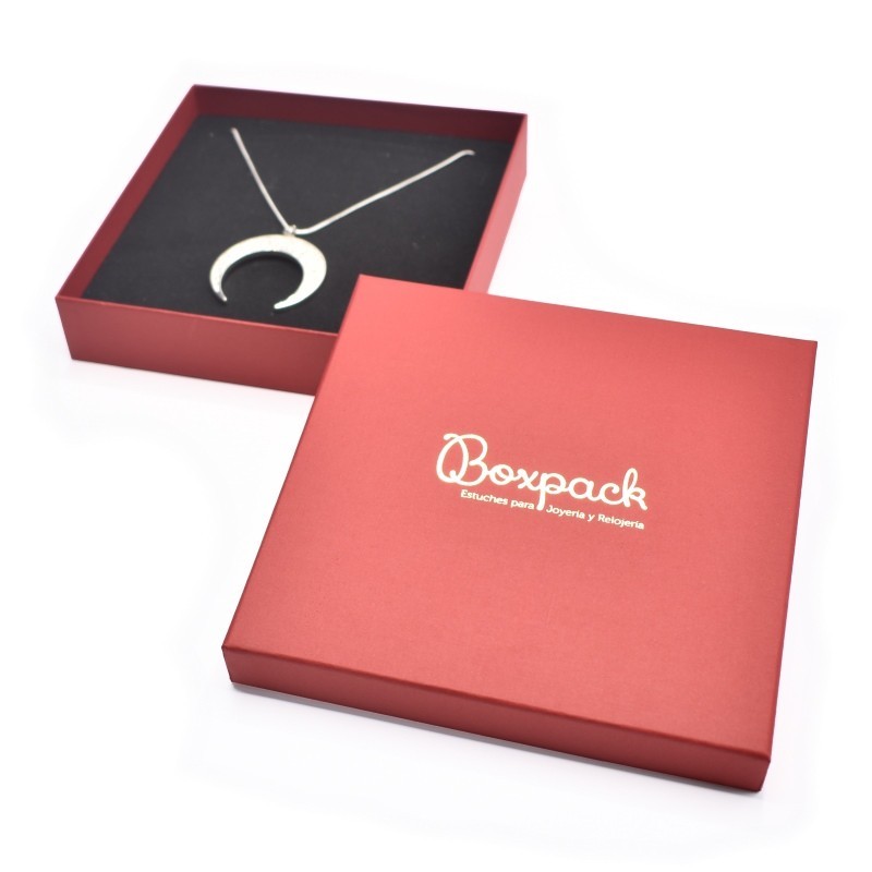 Caja de cartón collar 167x167x33 mm color negro ep-18