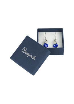 Caja de cartón para pendientes color azul 50x50x23 mm EP-40-A