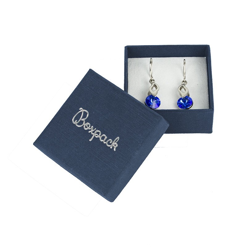 Caja de cartón para pendientes color azul 50x50x23 mm EP-40-A