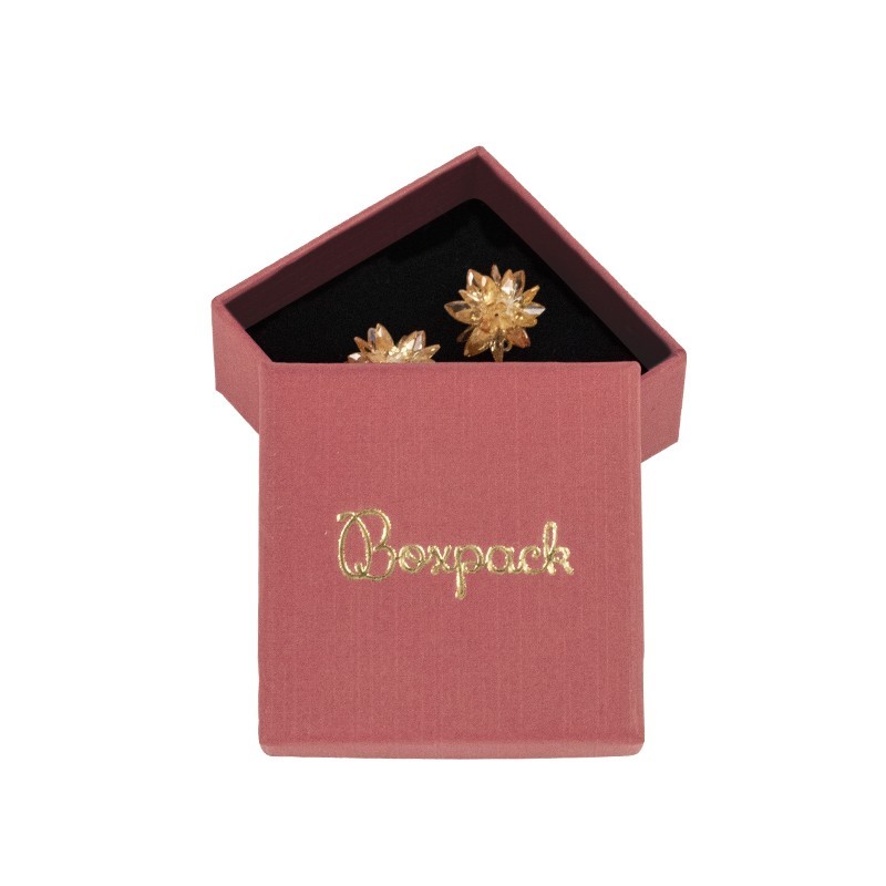 Caja de cartón para pendientes color rojo 50x50x23 mm EP-40-R