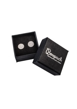 Caja de cartón para pendientes 43x43x21 mm color negro ep-41-N