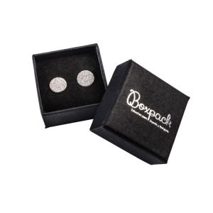 Caja de cartón para pendientes 43x43x21 mm color negro ep-41-N
