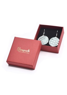 Caja de cartón para conjunto o colgante 65x65x29 mm color rojo ep-61