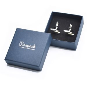 Kartonnen doosje voor manchetknopen, blauw 65 x 65 x 29 mm ep-61