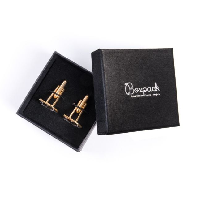 Cardboard cufflink box, black 51 x 51 x 17 mm ep-61